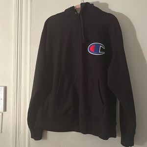 X Large  Champion hoodie, with embroidered logo. Used great condition,